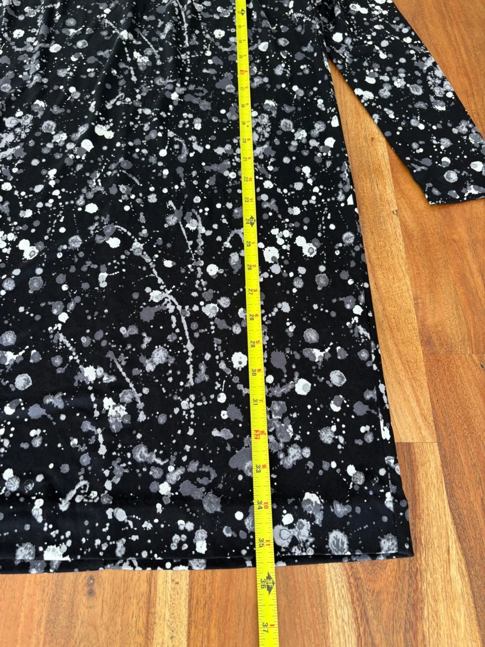 Tory Burch Black Splatter Print Silk Dress - Small